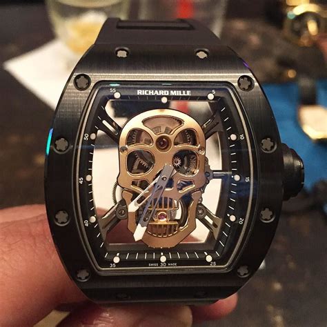 richard mille skeleton skull watch.